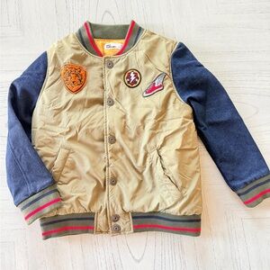 Epic Threads Tan and Blue Kids Puffer Jacket